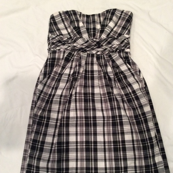 TeezeMe size 11 black and white plaid cotton dress - Picture 1 of 2